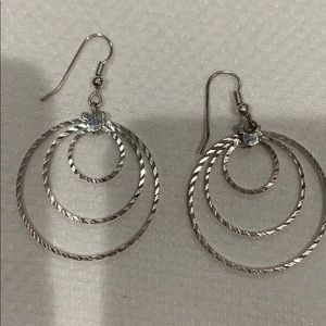 Silver Mickey Mouse earrings